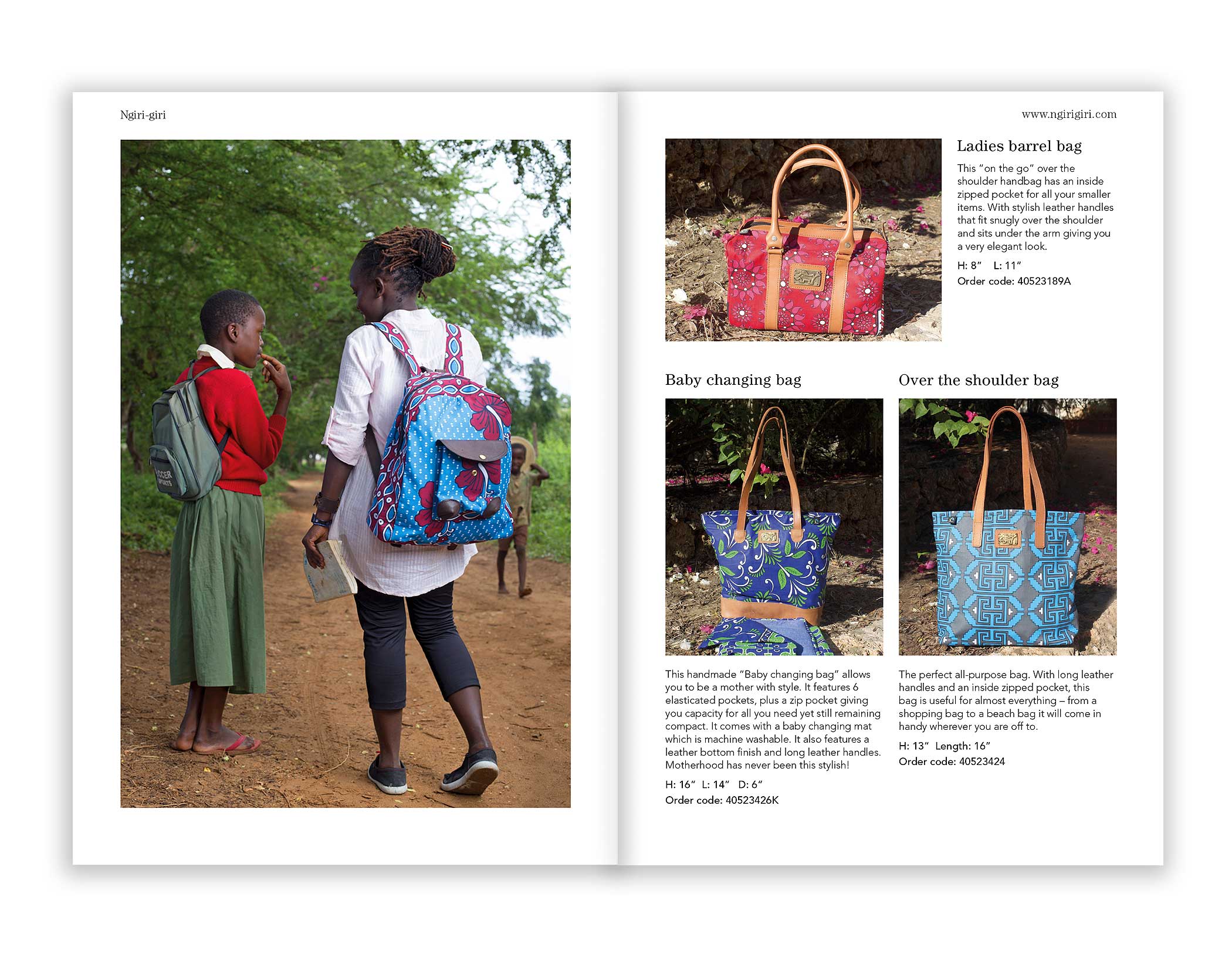 Ngiri-Giri Catalogue Design - Inside Spread