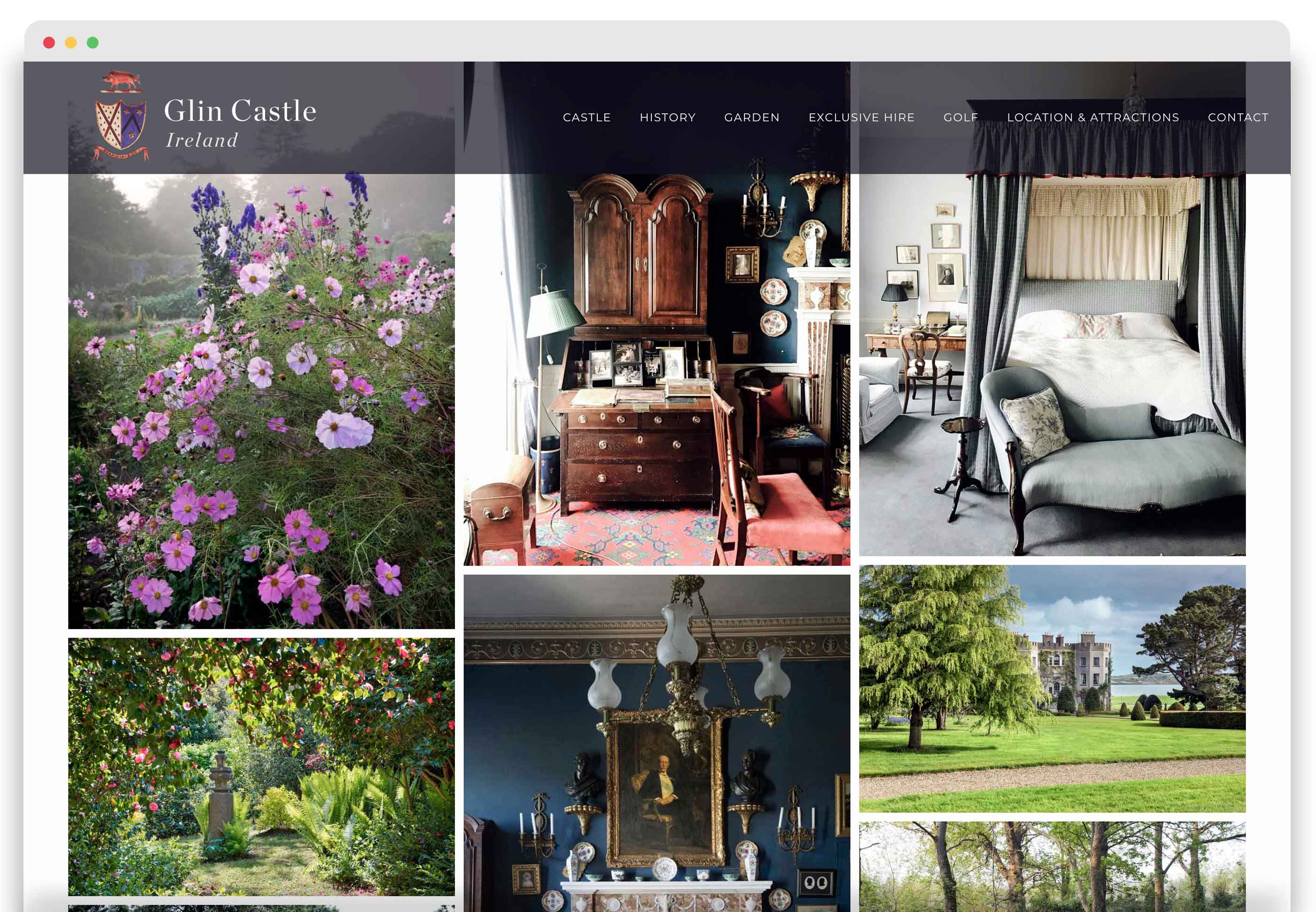 Glin Castle - Website Design - Image Gallery