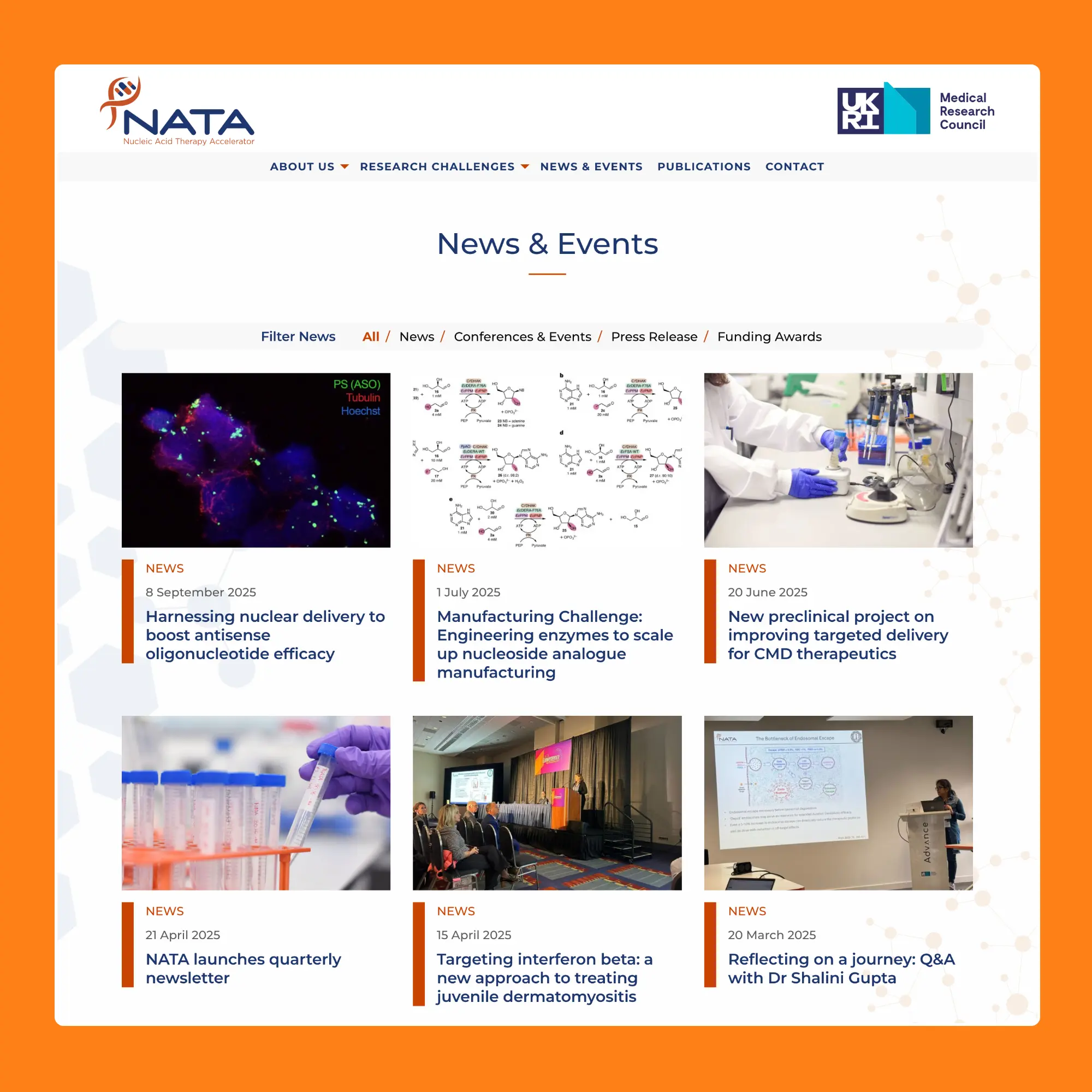 NATA website - News & Events Page