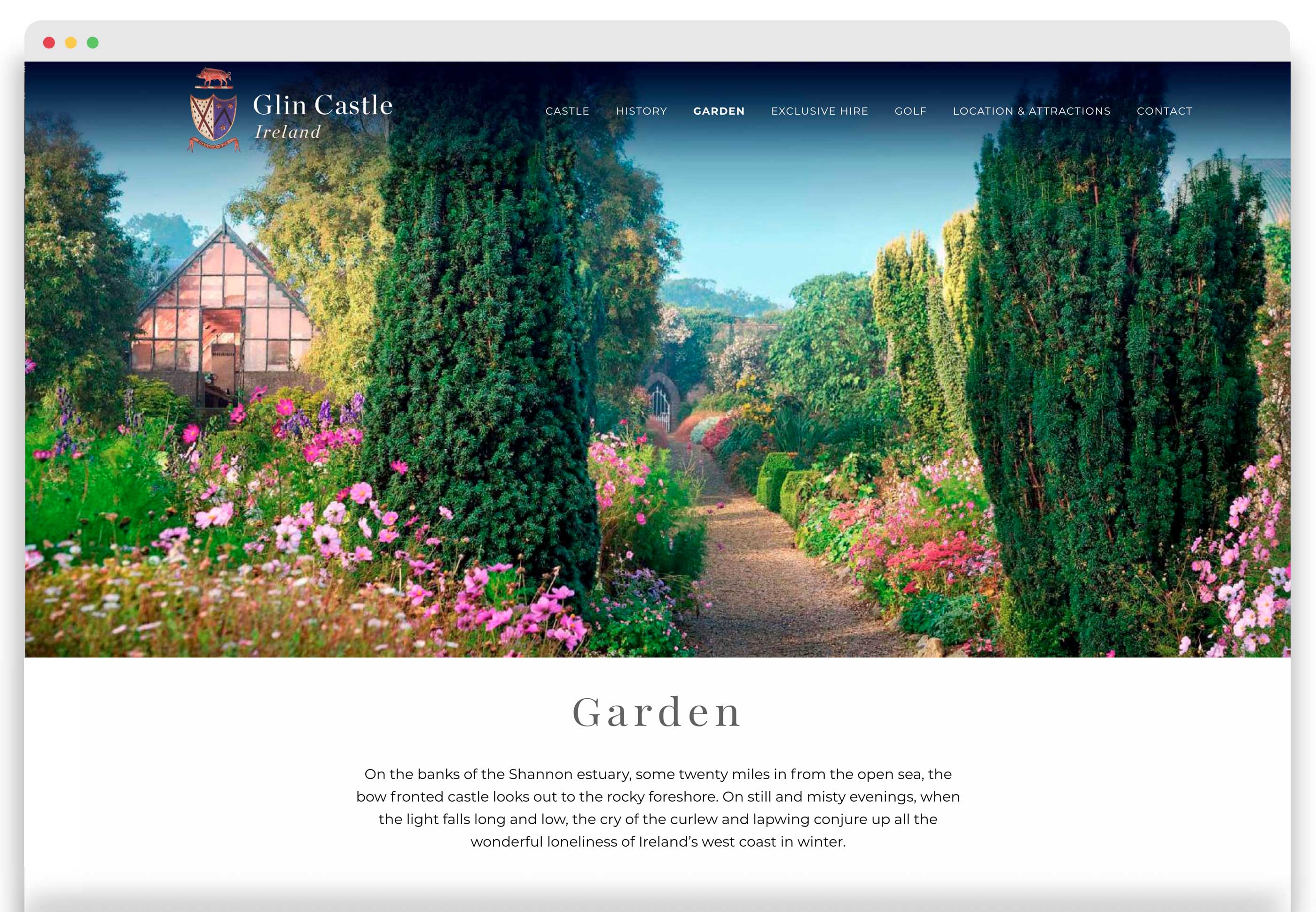 Glin Castle - Website - Garden Page