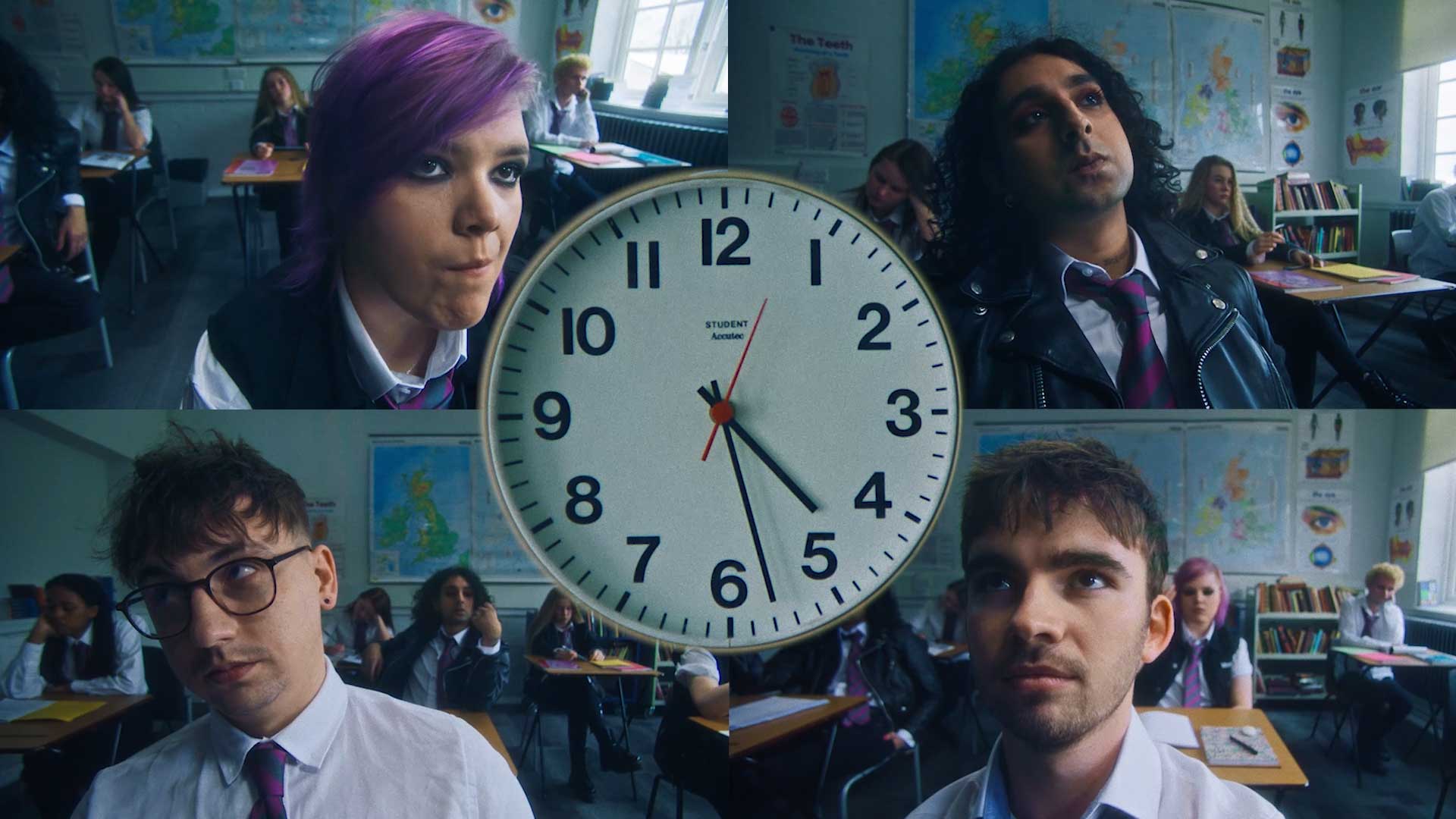 BLOXX music video still - performed & shot in a school location