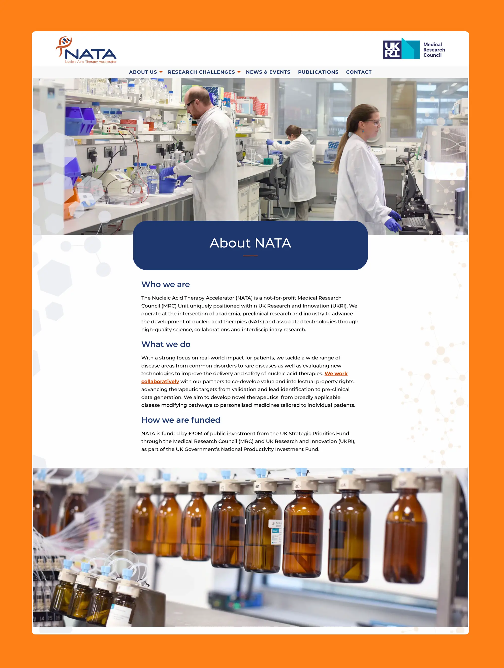 About NATA - website page